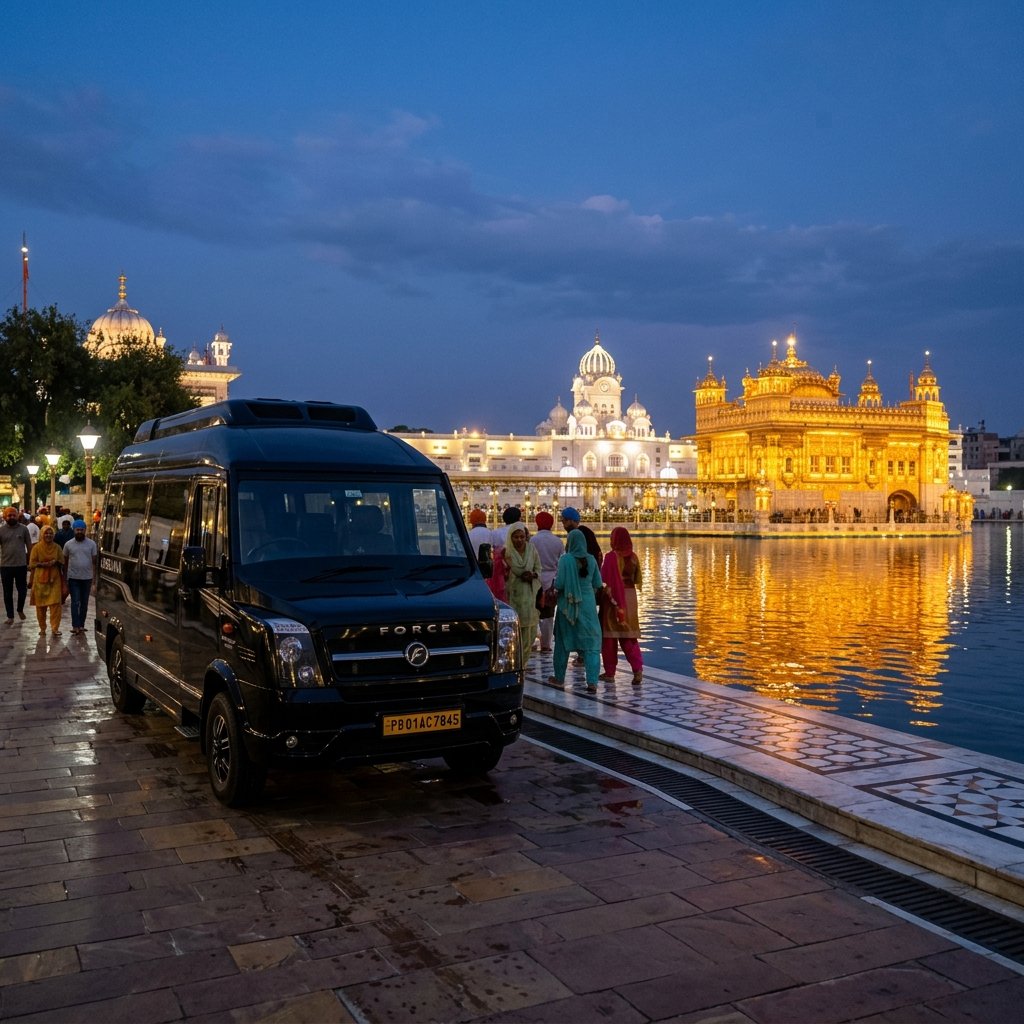Golden Temple sanctum and holy sarovar in Amritsar, Punjab