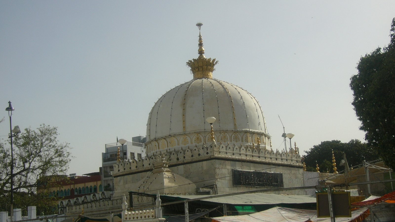 Ajmer Sharif Dargah and Ana Sagar Lake promenade in Ajmer, Rajasthan