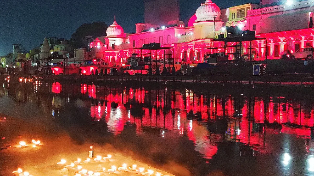 Shri Ram Janmabhoomi Mandir & Saryu River Ghats in Ayodhya, Uttar Pradesh