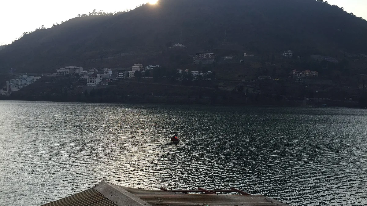 Bhimtal Lake in Bhimtal, Uttarakhand