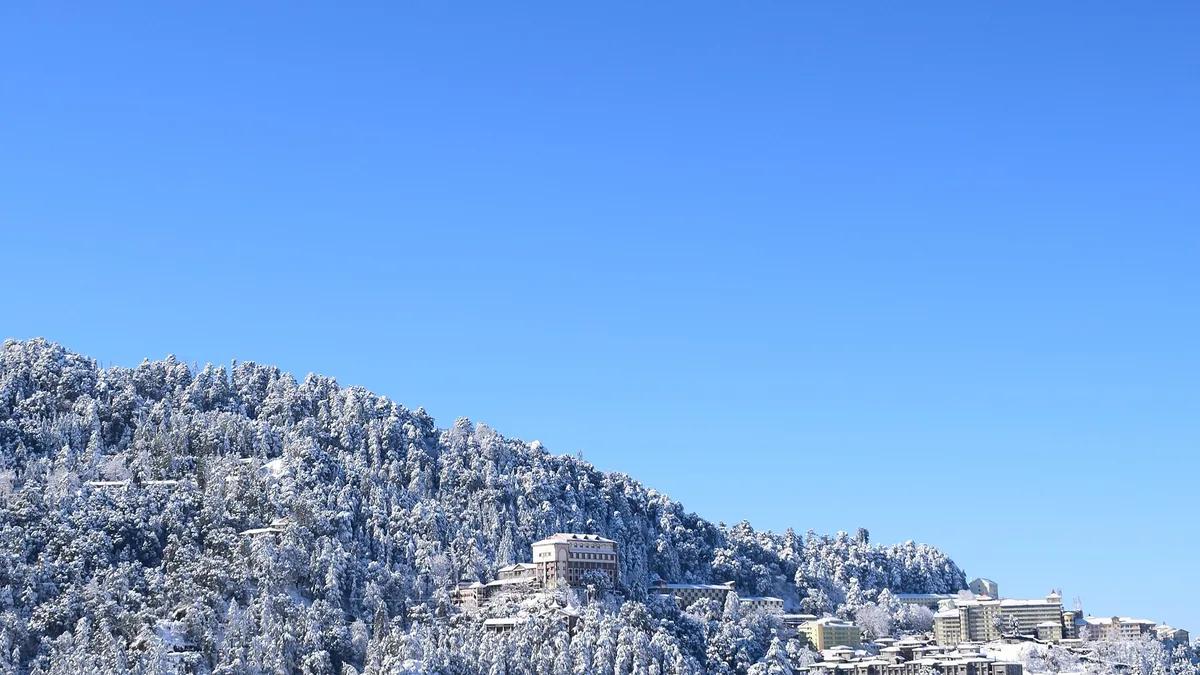 The Ridge & Christ Church Mountain Cityscape in Shimla, Himachal Pradesh